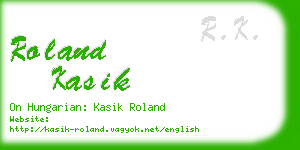 roland kasik business card